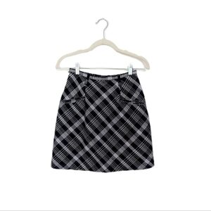 Vintage 90s Plaid High Rise Mini Pencil Skirt